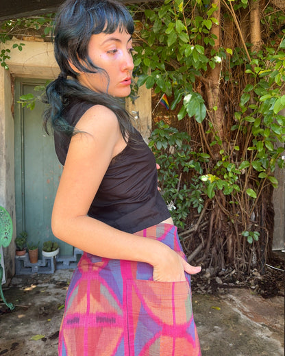 Ikat Maxi A-line Skirt