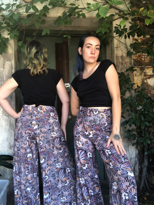 Classic Culottes- Rustic Butterfly Print in 2 lengths - Ginger Pink Darwin - ethical fashion - darwin clothing shop - darwin clothing store - darwin fashion