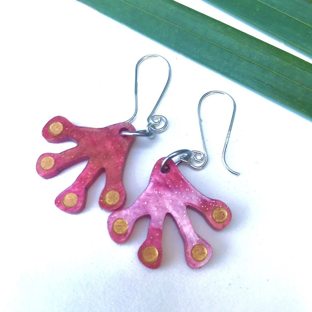 Rosy sparkles lucky frog 🐸 foot - Ginger Pink Darwin - ethical fashion - darwin clothing shop - darwin clothing store - darwin fashion