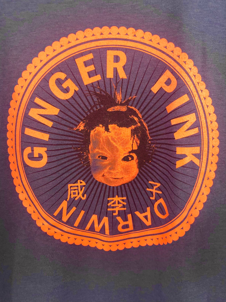 GP (Boy or Girl Logo) Bamboo Unisex Tee in Denim - Ginger Pink Darwin - ethical fashion - darwin clothing shop - darwin clothing store - darwin fashion