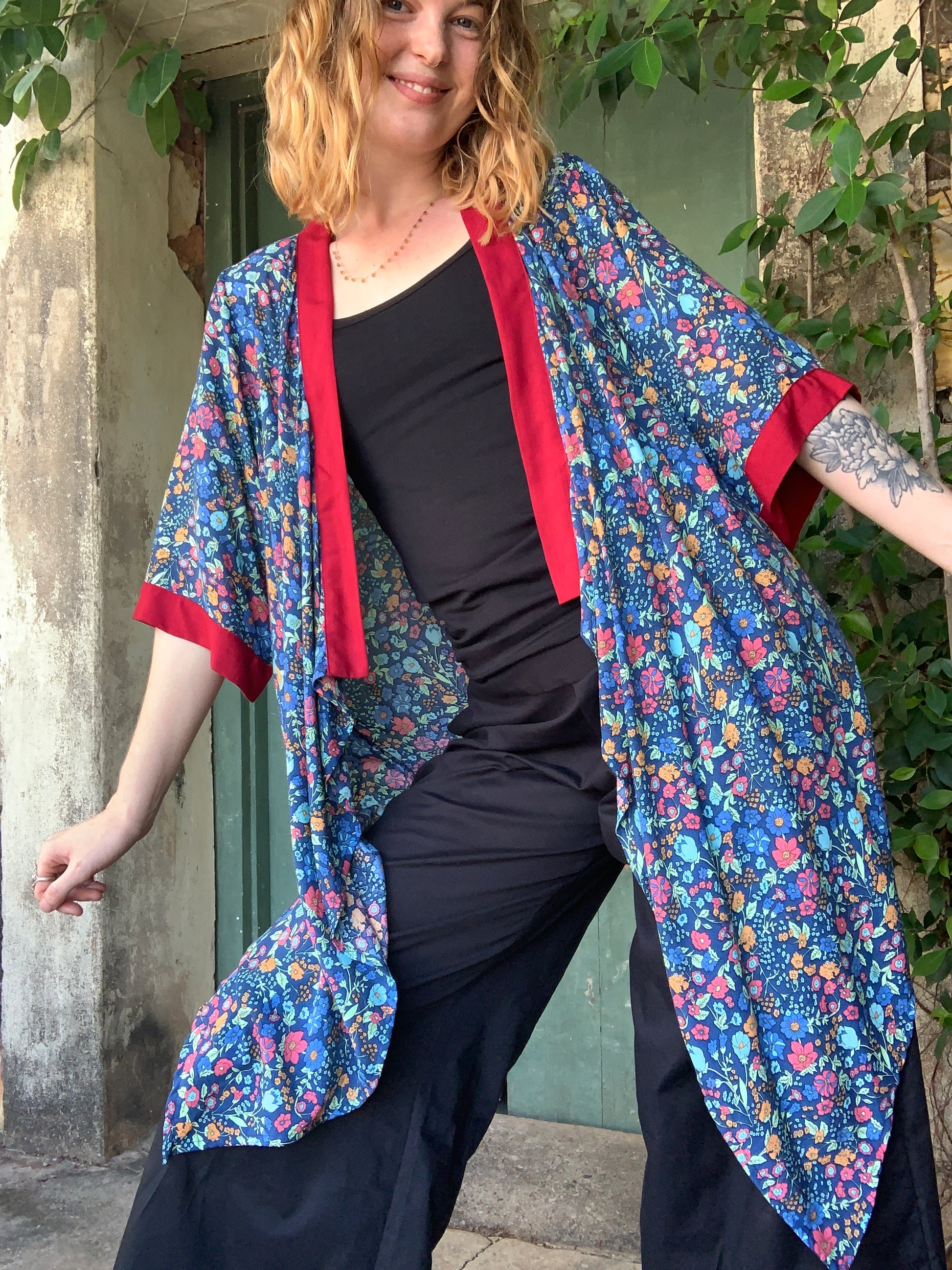Shady Karamo Kimono in Moonlight Blue - Ginger Pink Darwin - ethical fashion - darwin clothing shop - darwin clothing store - darwin fashion