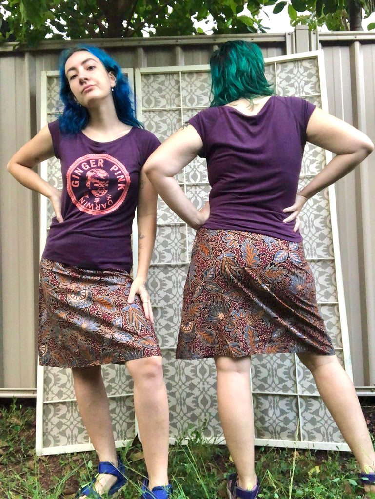 Angelic A-line Skirt-All the browns - Ginger Pink Darwin - ethical fashion - darwin clothing shop - darwin clothing store - darwin fashion