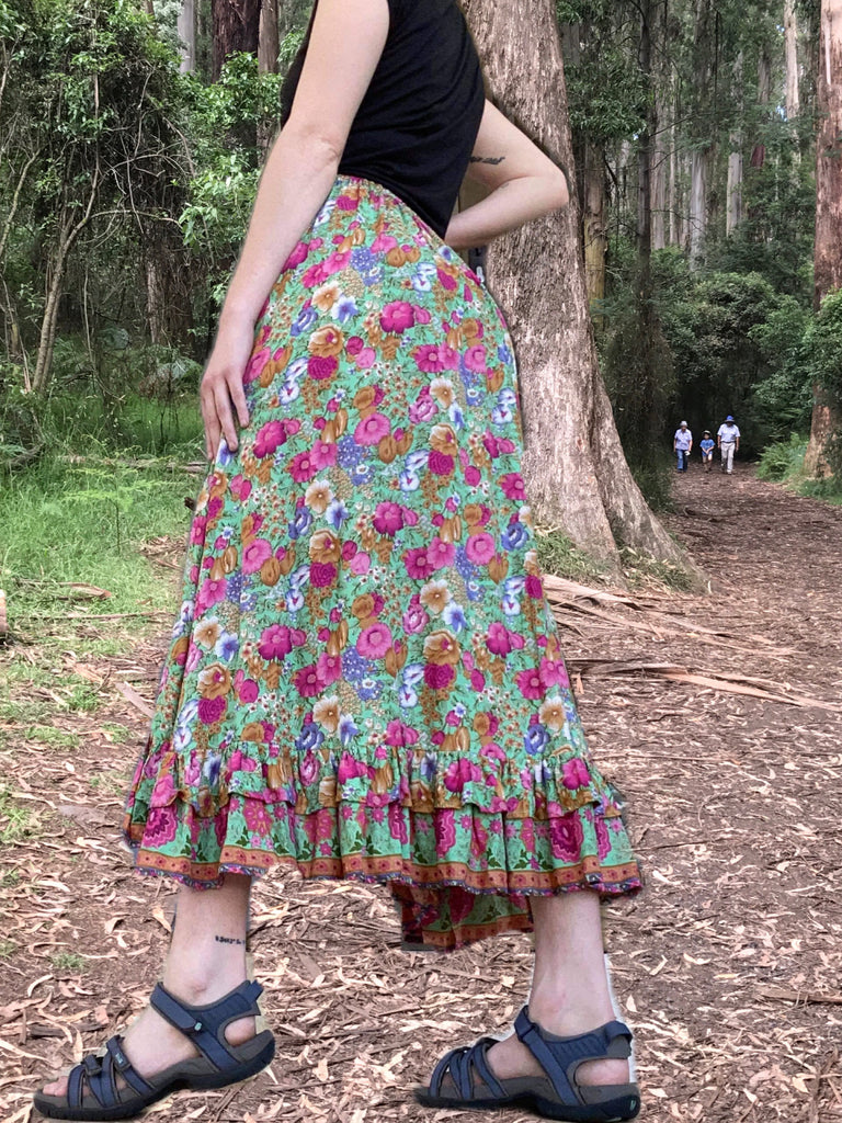 Mullet Skirt in Gypsy Green - Ginger Pink Darwin - ethical fashion - darwin clothing shop - darwin clothing store - darwin fashion