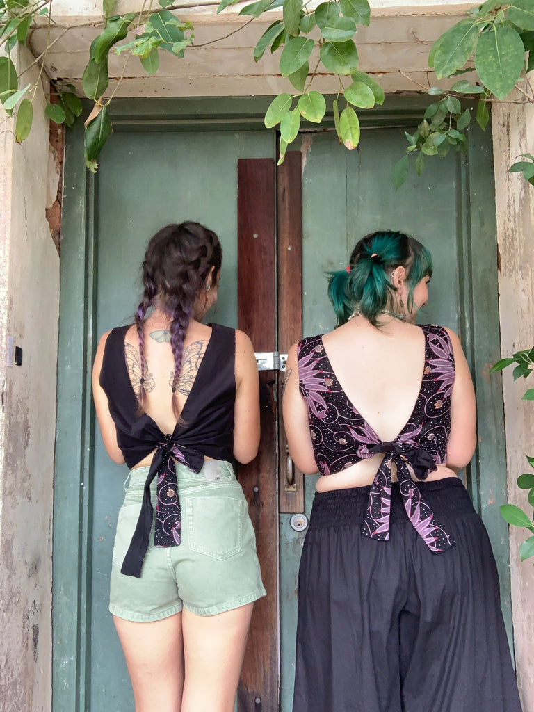 Toucan Top (Reversible) in Midnight purple and black - Ginger Pink Darwin - ethical fashion - darwin clothing shop - darwin clothing store - darwin fashion