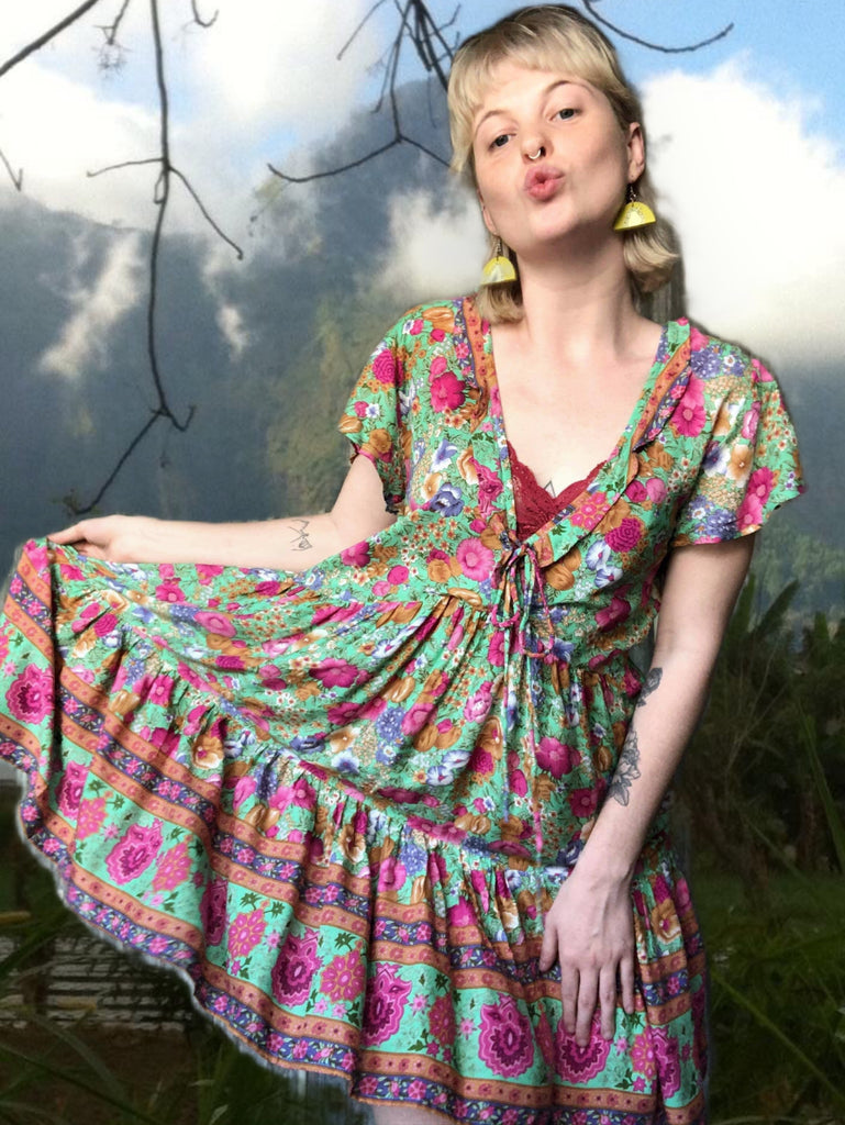 Mellow Out Dress in Gypsy Green - Ginger Pink Darwin - ethical fashion - darwin clothing shop - darwin clothing store - darwin fashion